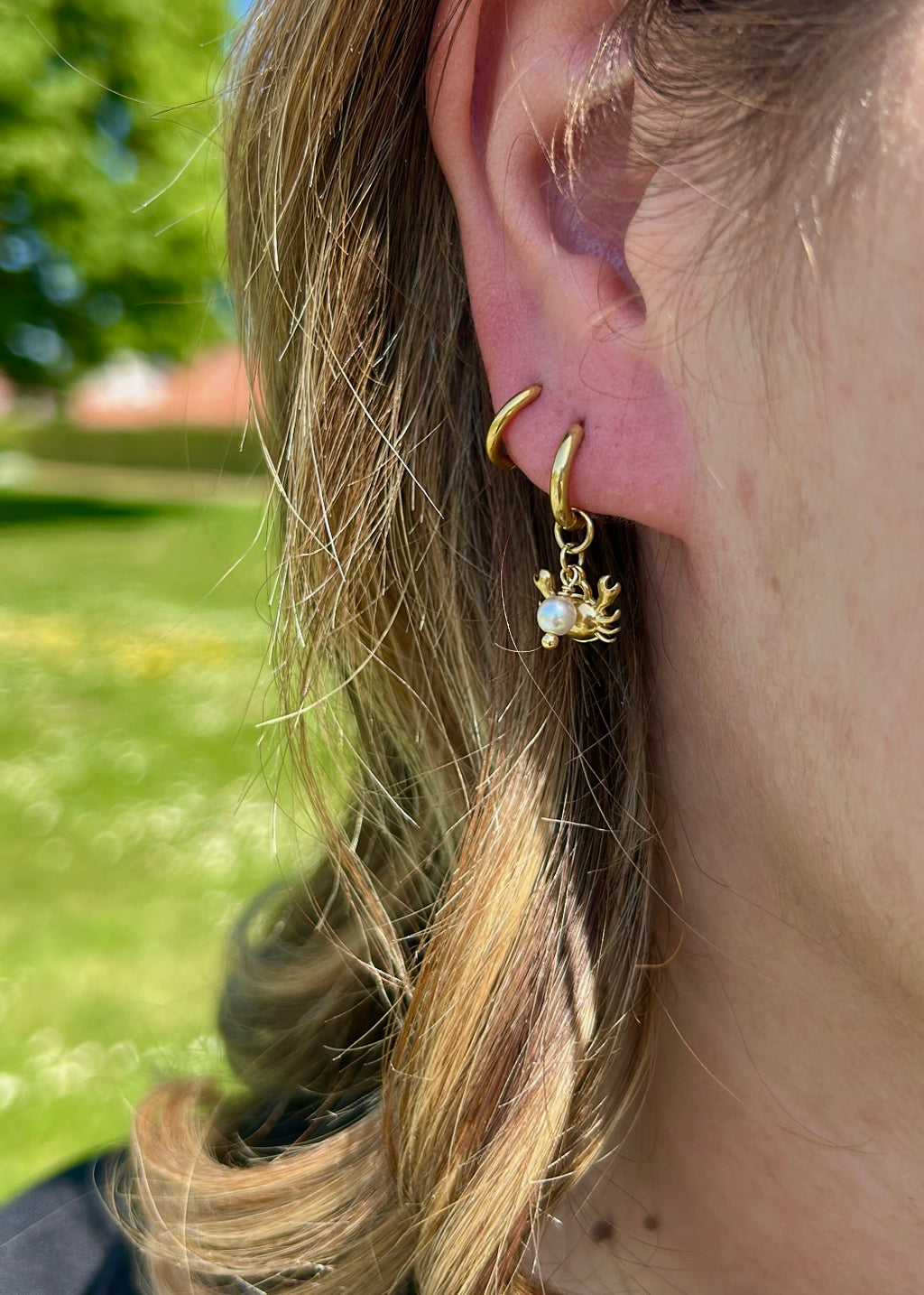 Boucle d'oreille Crabe